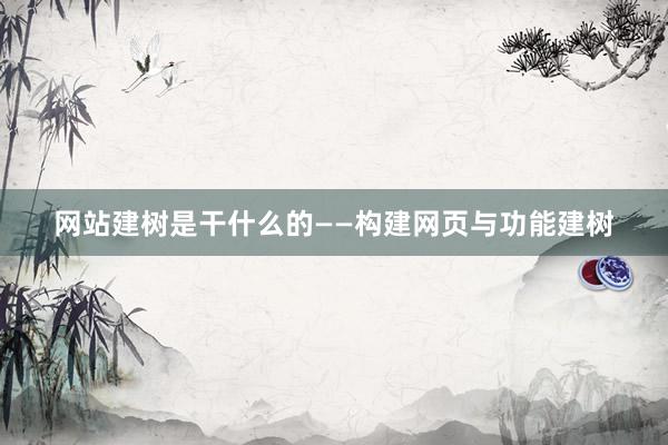 网站建树是干什么的——构建网页与功能建树